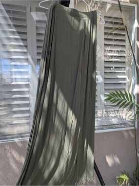 Charlotte Russe Olive Green Maxi Skirt